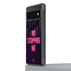 no stopping me back phone cover | glass case for google pixel 6 pro