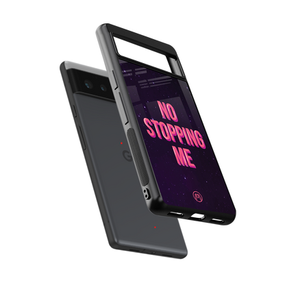 no stopping me back phone cover | glass case for google pixel 6