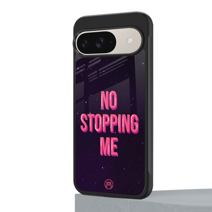 no stopping me back phone cover | glass case for google pixel 9