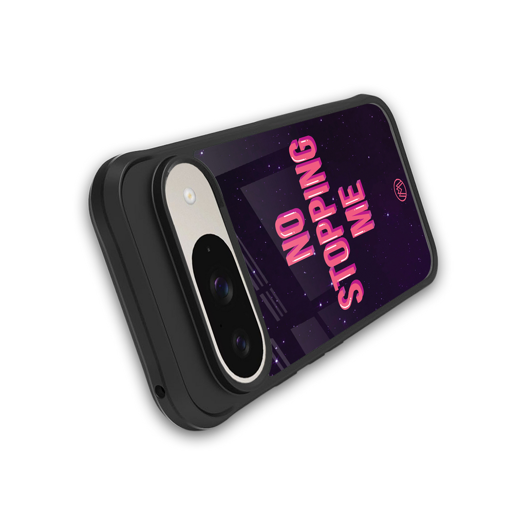 no stopping me back phone cover | glass case for google pixel 9