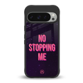 no stopping me back phone cover | glass case for google pixel 9 pro