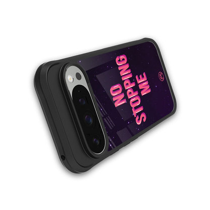 no stopping me back phone cover | glass case for google pixel 9 pro