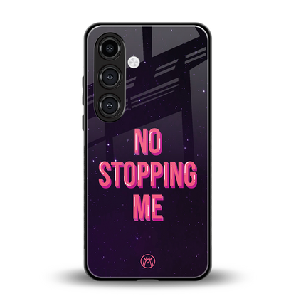 no stopping me back phone cover | glass case for samsung galaxy s24 fe