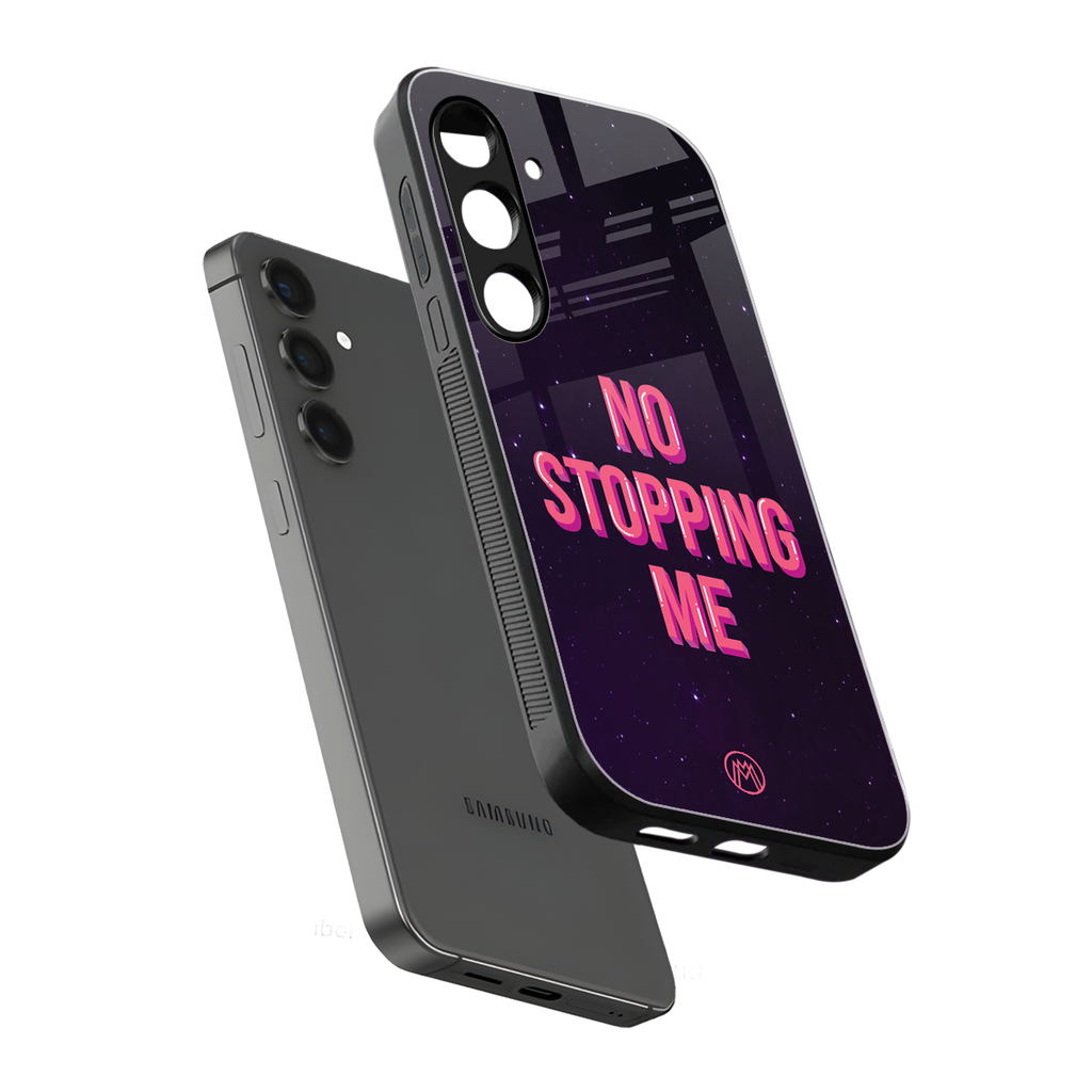 no stopping me back phone cover | glass case for samsung galaxy s23 plus