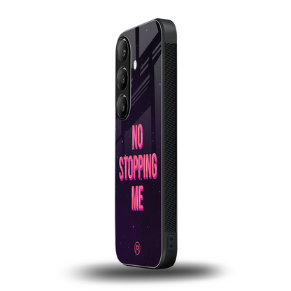 no stopping me back phone cover | glass case for samsung galaxy s24 fe