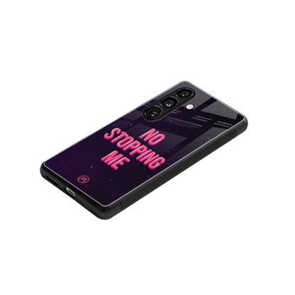 no stopping me back phone cover | glass case for samsung galaxy s24 fe