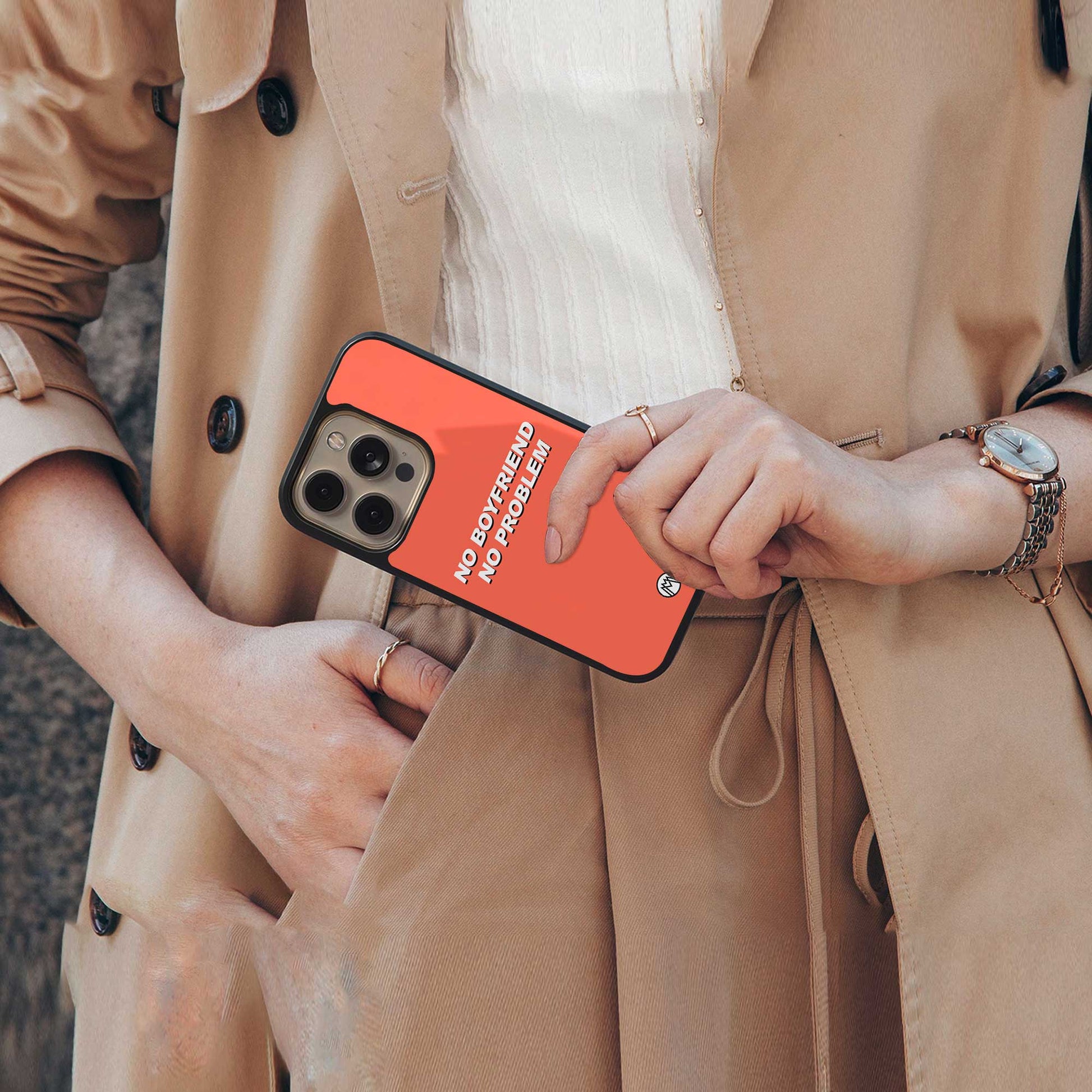 no boyfriend no problem back phone cover | glass case for iphone 13 pro max