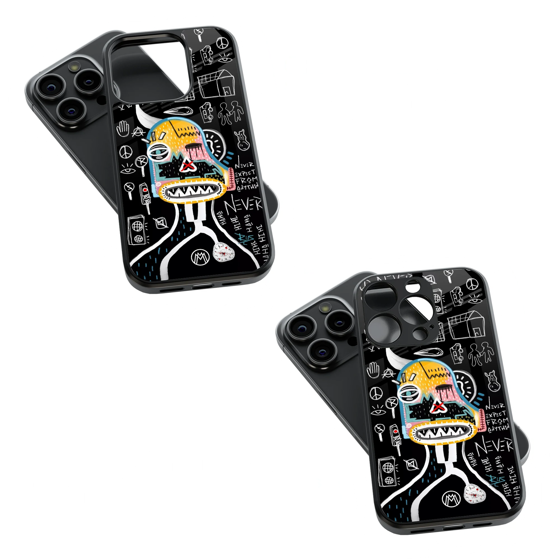 Trendy Glass Back Mobile Case for iPhone, Samsung, Redmi, OnePlus, Google Pixel, Motorola