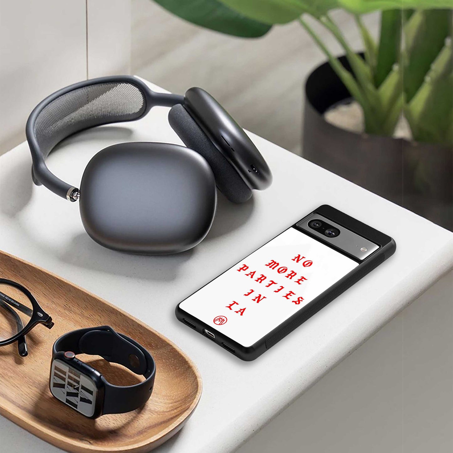 no more parties in la back phone cover | glass case for samsung galaxy s23 ultra