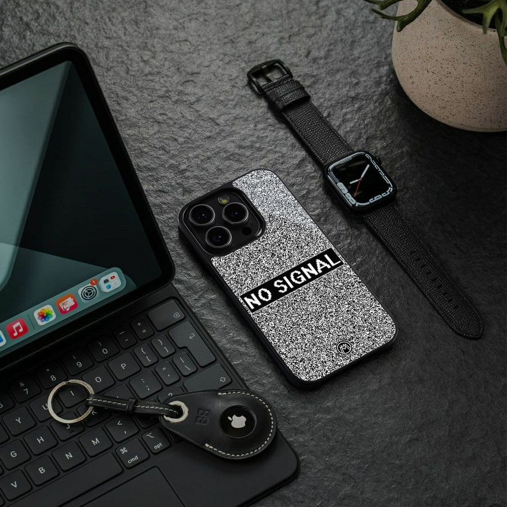 no signal back phone cover | glass case for iphone 16 plus