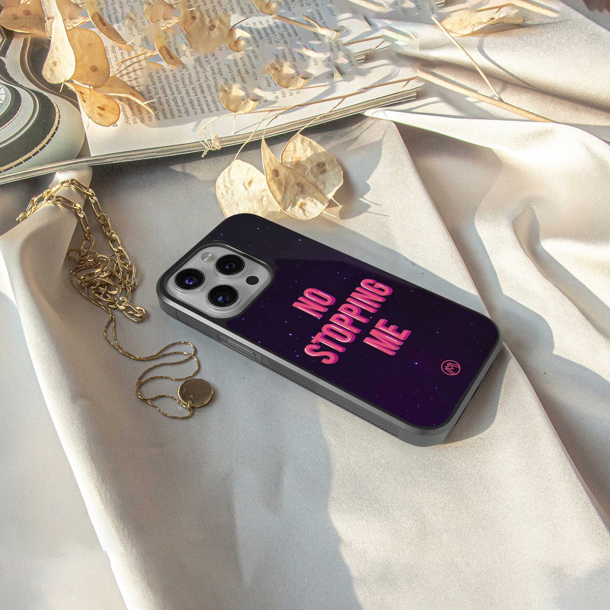 no stopping me back phone cover | glass case for iphone 13 pro max