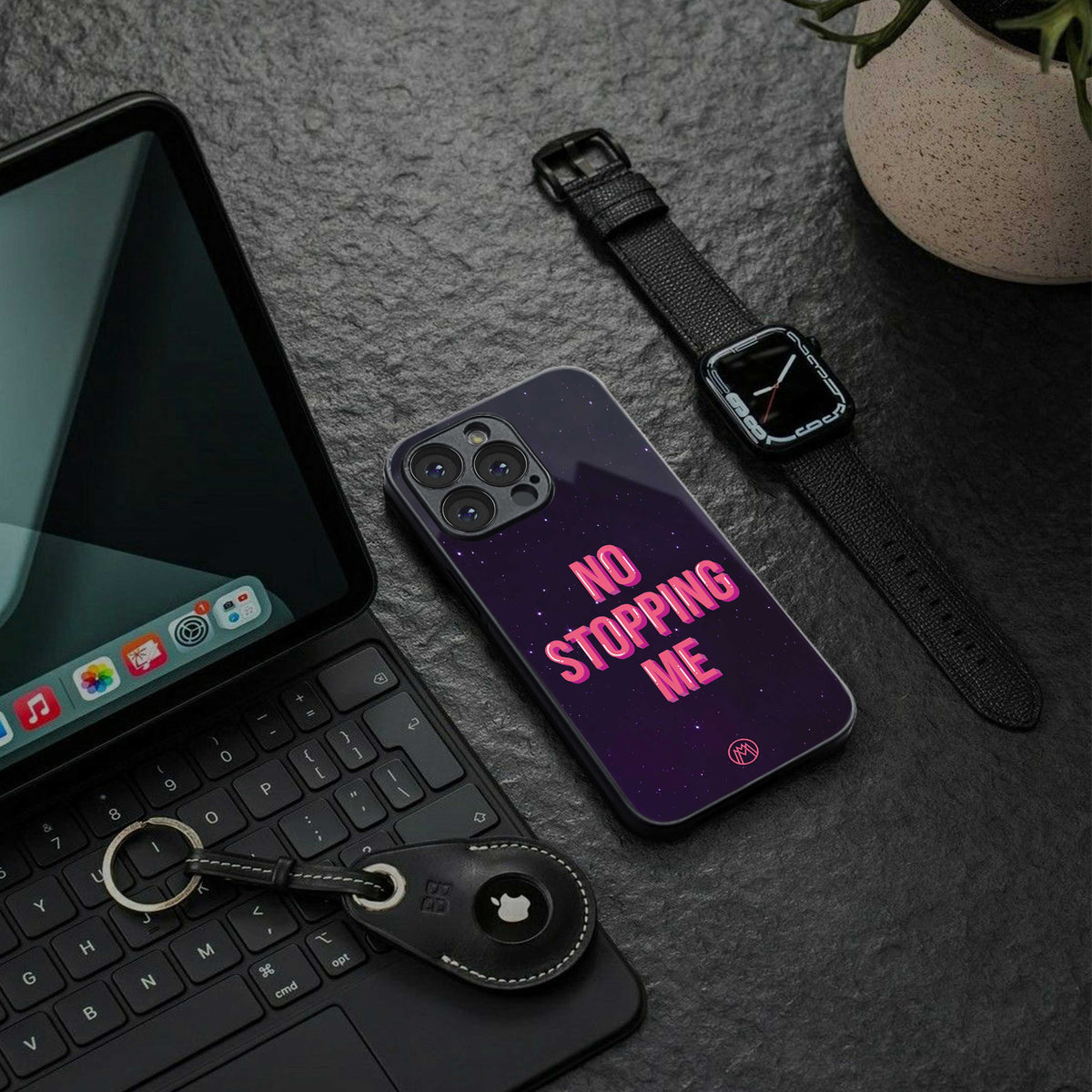 no stopping me back phone cover | glass case for samsung galaxy s23 plus