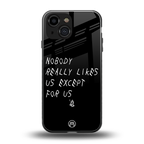 nobody likes us back phone cover | glass case for iphone 13 mini