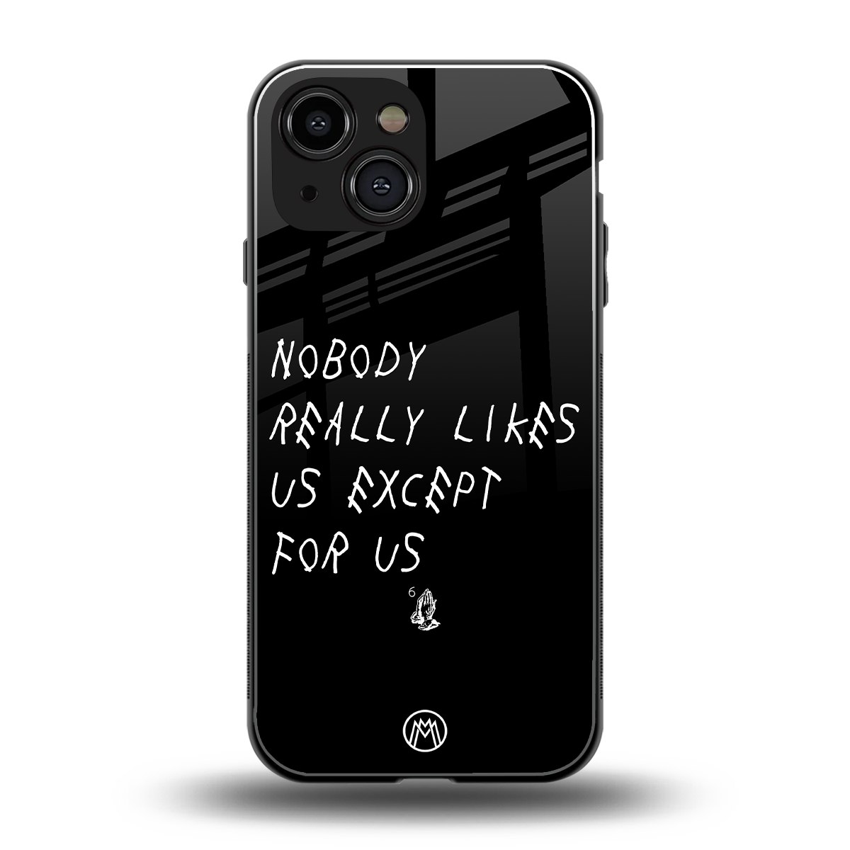 nobody likes us back phone cover | glass case for iphone 13 mini