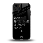 nobody likes us back phone cover | glass case for iphone 15