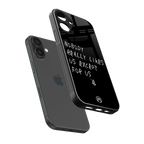 nobody likes us back phone cover | glass case for iphone 16 plus