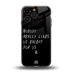 nobody likes us back phone cover | glass case for iphone 16 pro