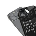 nobody likes us back phone cover | glass case for iphone 16