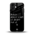 nobody likes us back phone cover | glass case for iphone 16