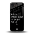 nobody likes us back phone cover | glass case for iphone 16e