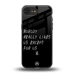 nobody likes us back phone cover | glass case for iphone 16e