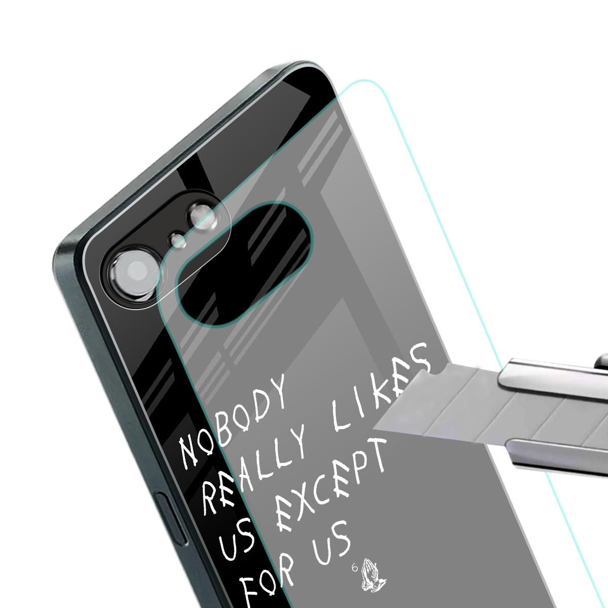 nobody likes us back phone cover | glass case for iphone 16e