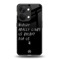 nobody likes us back phone cover | glass case for oneplus nord 3