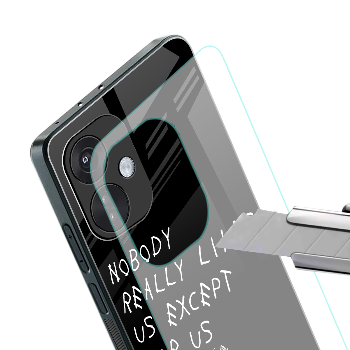 nobody likes us back phone cover | glass case for oneplus nord ce 3