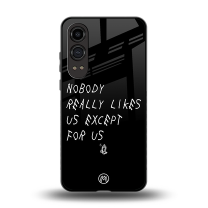 nobody likes us back phone cover | glass case for oneplus nord ce 4 lite