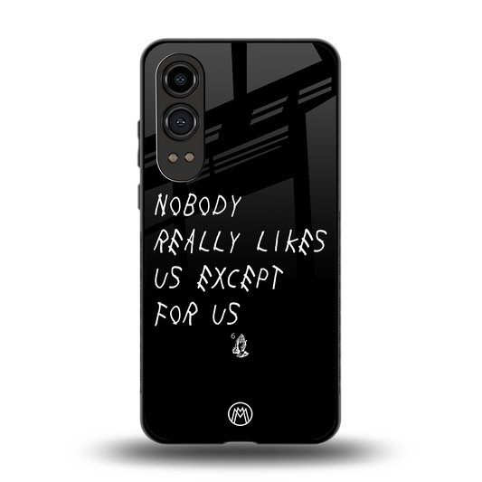nobody likes us back phone cover | glass case for oneplus nord ce 4 lite