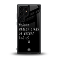 nobody likes us back phone cover | glass case for samsung galaxy s23 ultra