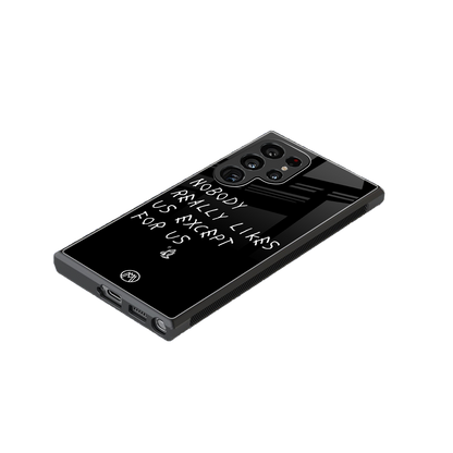 nobody likes us back phone cover | glass case for samsung galaxy s23 ultra