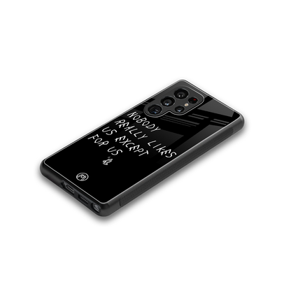 nobody likes us back phone cover | glass case for samsung galaxy s25 ultra