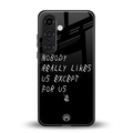 nobody likes us back phone cover | glass case for samsung galaxy s25