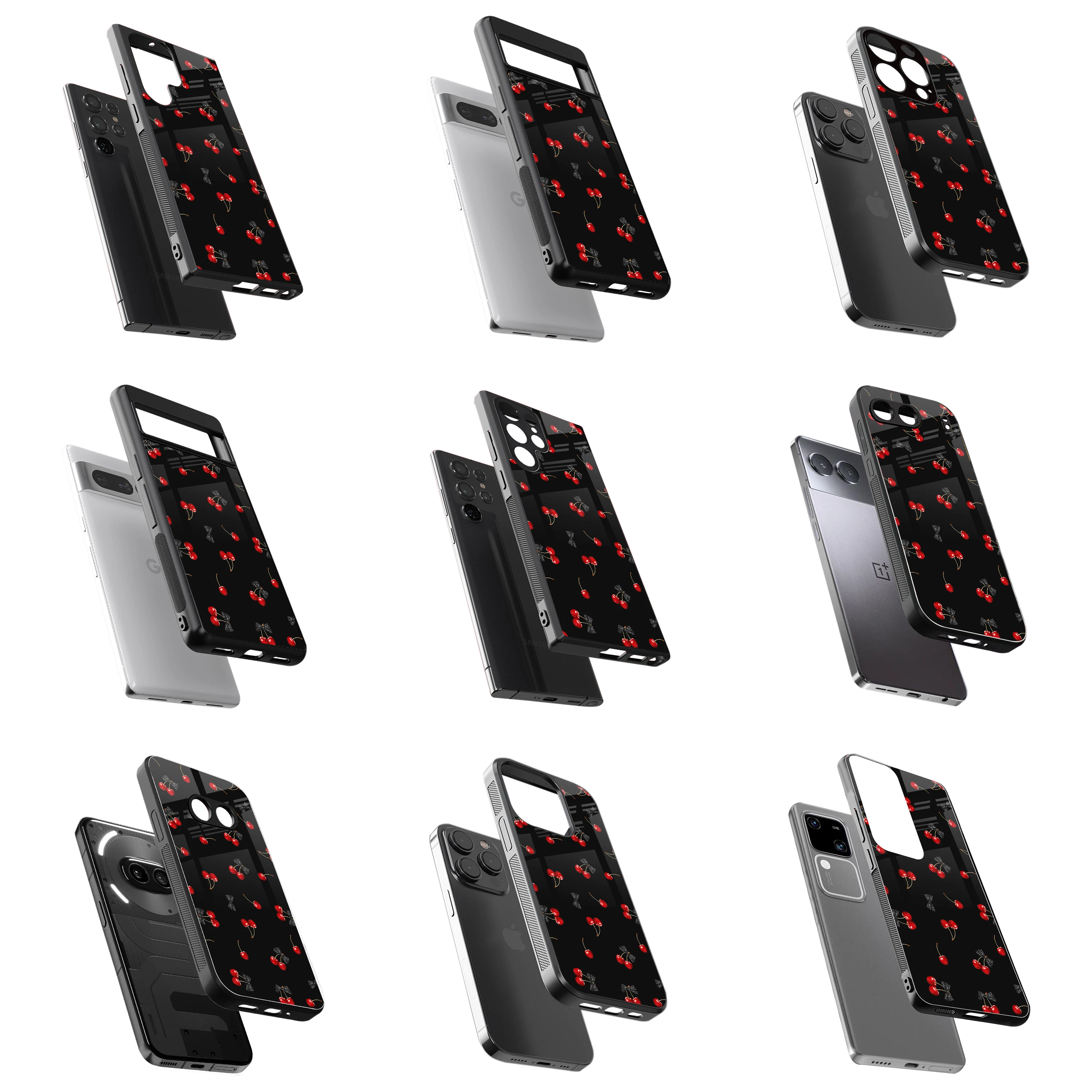 Durable Glass Back Mobile Case for iPhone, Samsung, OnePlus, Google Pixel, Redmi, Vivo, Oppo