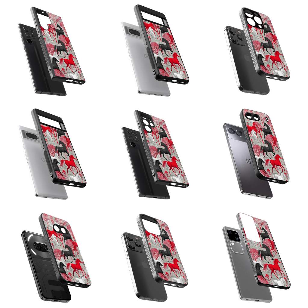 Durable Glass Back Mobile Case for iPhone, Samsung, OnePlus, Google Pixel, Redmi, Vivo, Oppo