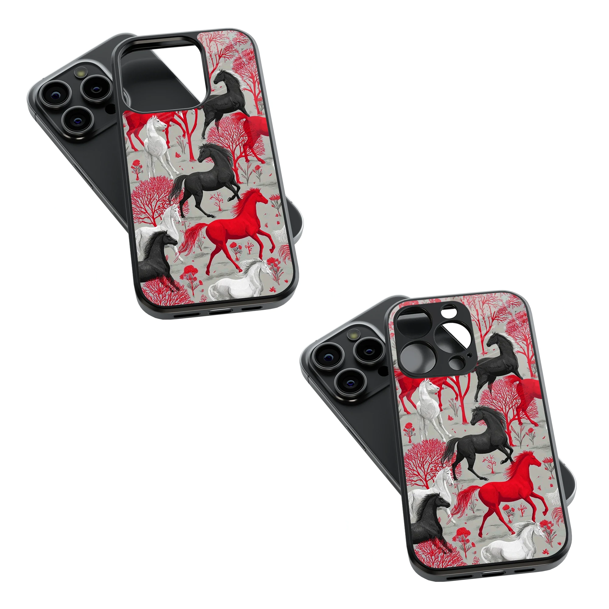 Trendy Glass Back Mobile Case for iPhone, Samsung, Redmi, OnePlus, Google Pixel, Motorola