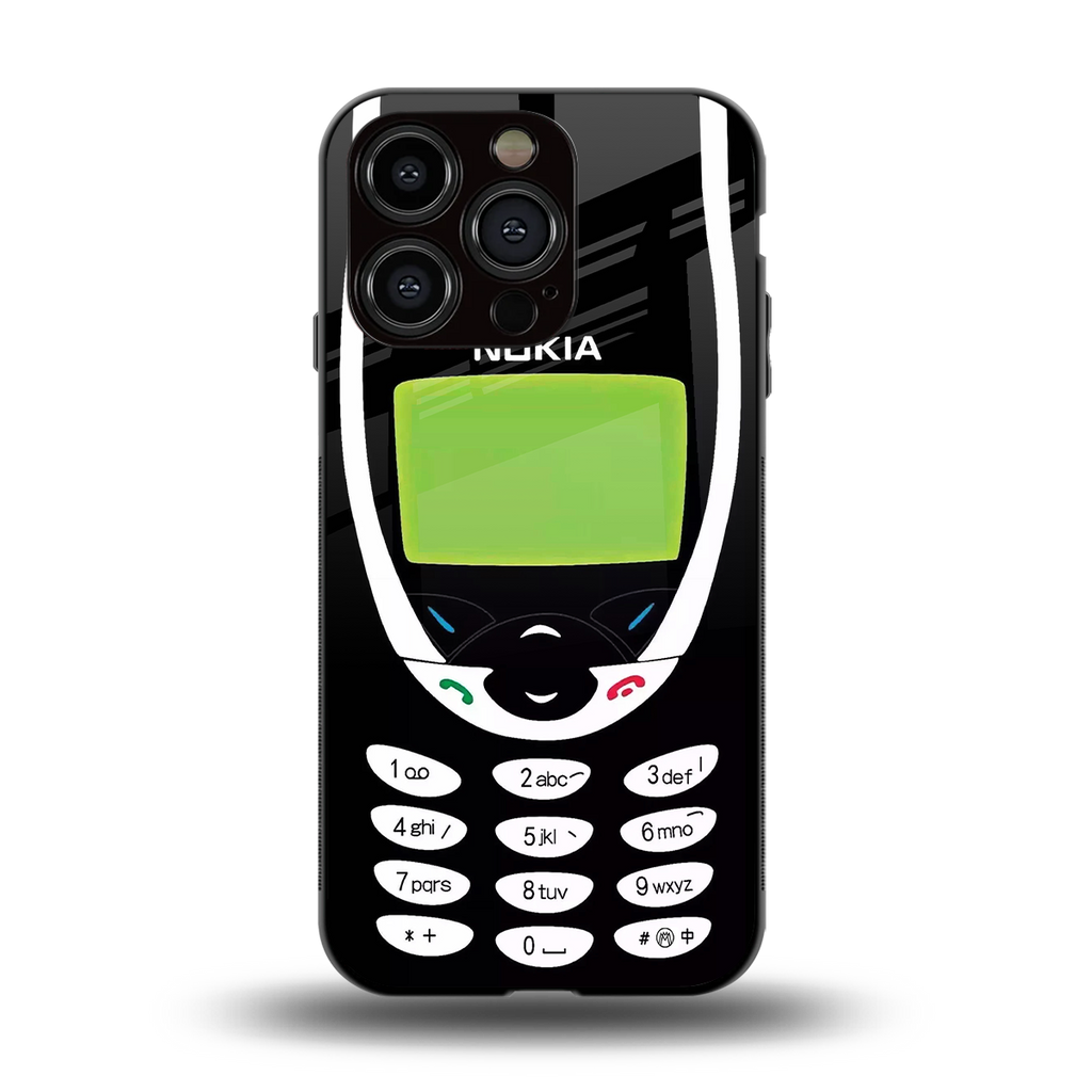 nokia 3310 vintage back phone cover | glass case for iphone 15 pro