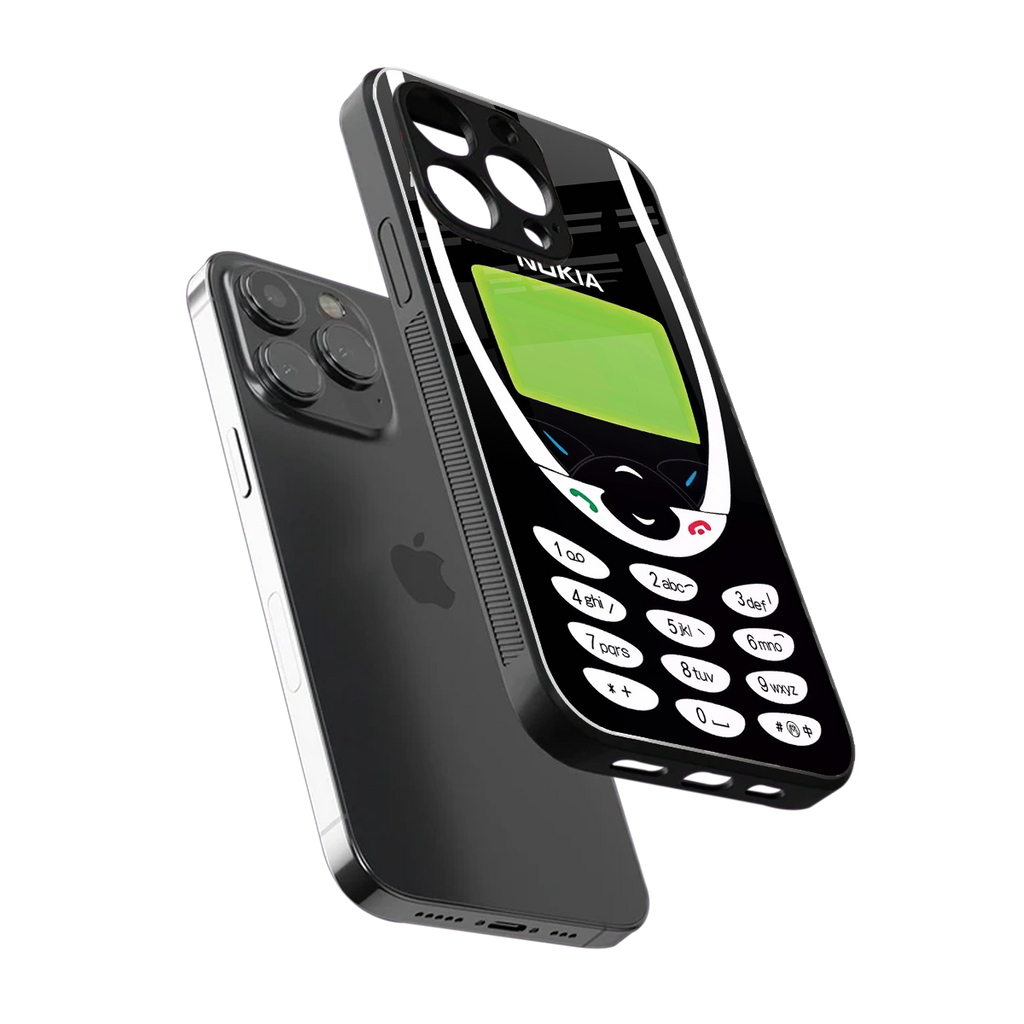 nokia 3310 vintage back phone cover | glass case for iphone 15 pro