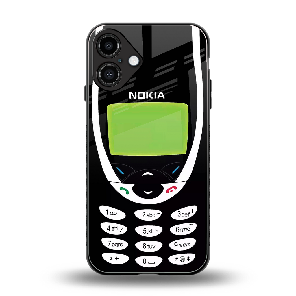 nokia 3310 vintage back phone cover | glass case for iphone 16 plus