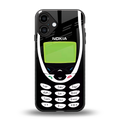 nokia 3310 vintage back phone cover | glass case for iphone 16 plus