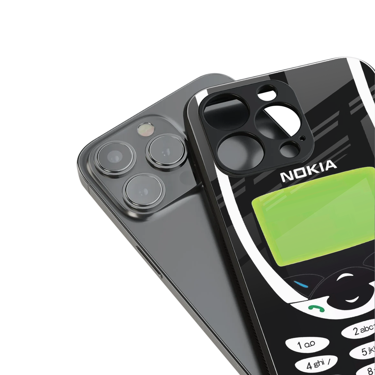 nokia 3310 vintage back phone cover | glass case for iphone 15 plus