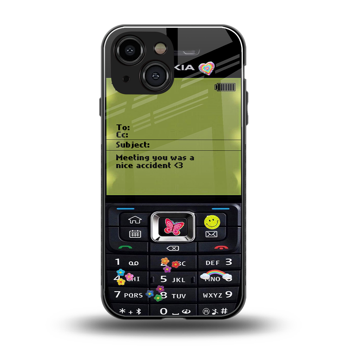 nokia vintage back phone cover | glass case for iphone 13 mini