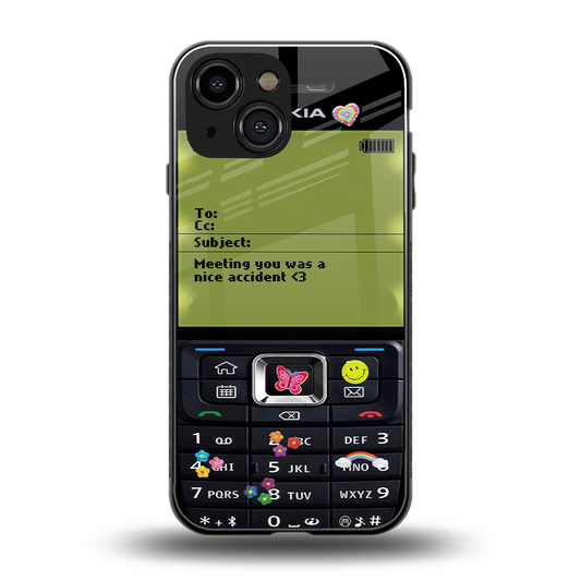 nokia vintage back phone cover | glass case for iphone 13 mini