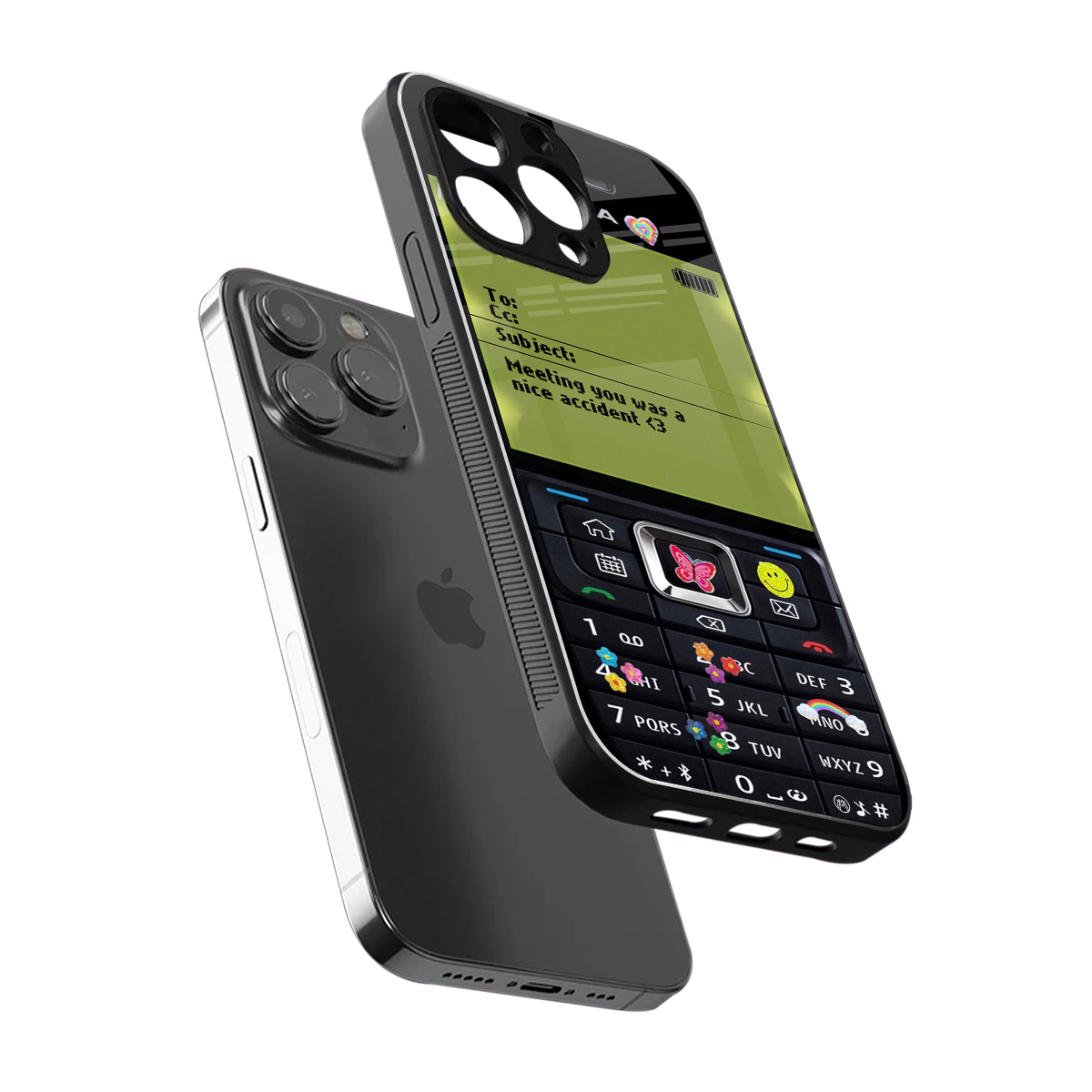 nokia vintage back phone cover | glass case for iphone 15 pro max