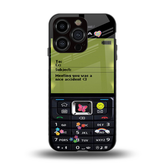 nokia vintage back phone cover | glass case for iphone 15 pro