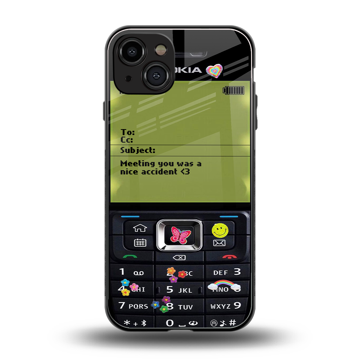 nokia vintage back phone cover | glass case for iphone 15