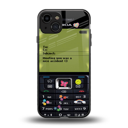 nokia vintage back phone cover | glass case for iphone 15