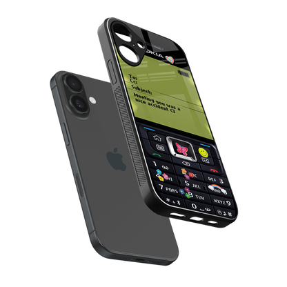 nokia vintage back phone cover | glass case for iphone 16 plus