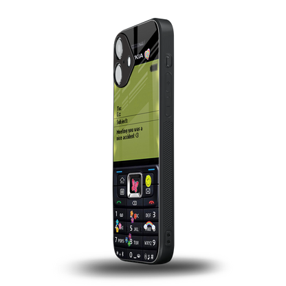 nokia vintage back phone cover | glass case for iphone 16 plus